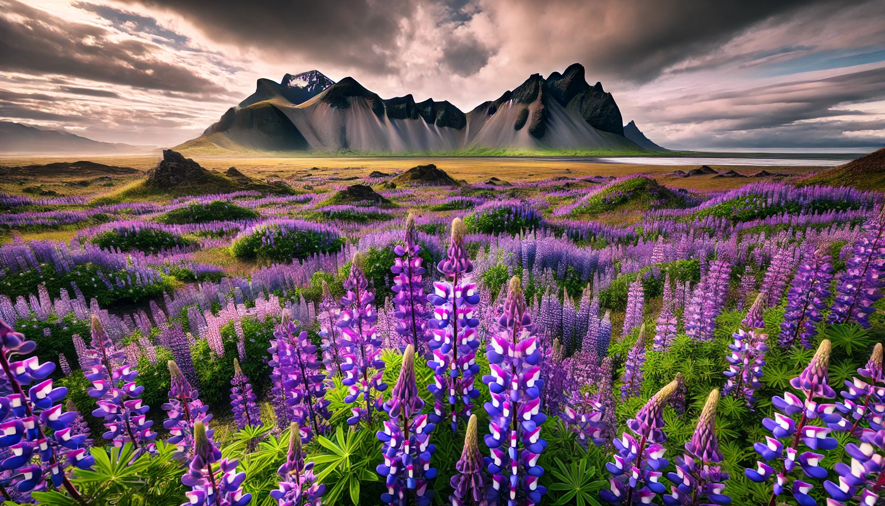 Lupine Fields of Iceland — a real Iceland postcard design from Postcard.is